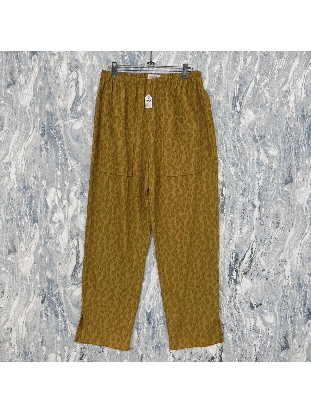 Mustard Yellow Leopard Print Pants (M)